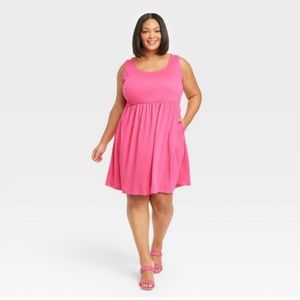 Ava & Viv Babydoll Empire Waist Pink Dress
